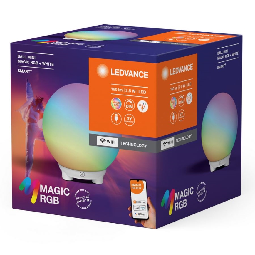 Ledvance - LED RGBW zatemnljiva namizna svetilka SMART+ MAGIC LED/2,5W/5V 2200-6500K Wi-Fi