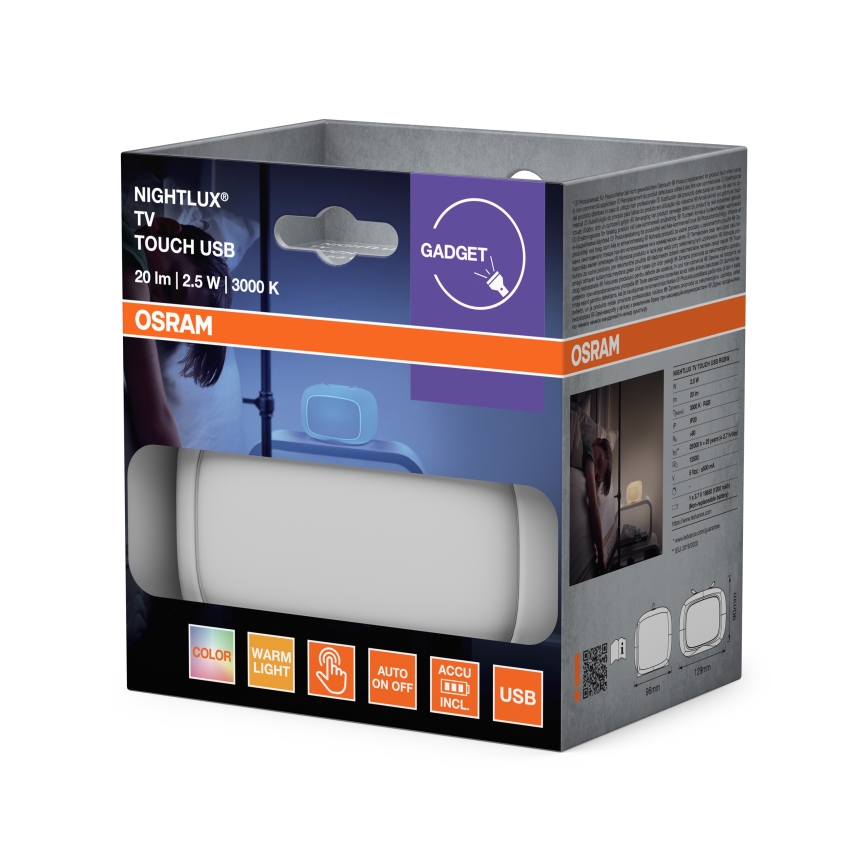 Ledvance - LED RGBW otroška nočna lučka na dotik TOUCH LED/2,5W/5V