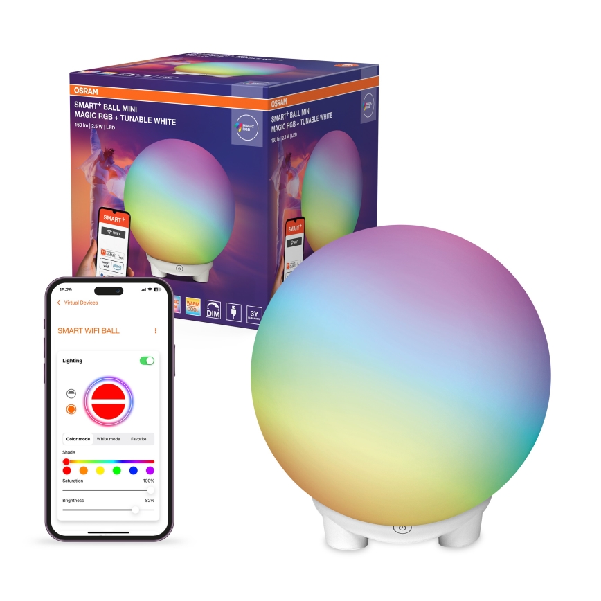 Ledvance - LED RGBW z možnostjo zatemnitve, polnilna namizna svetilka SMART+ MAGIC LED/2,5W/5V 2200-6500K Wi-Fi bela