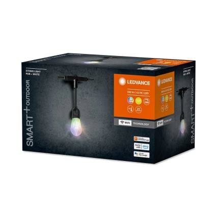 Ledvance - LED RGBW zatemljiv zunanji svetlobni niz SMART+ STRING 12xLED/0,37W/230V IP44 Wi-Fi