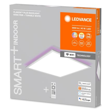 Ledvance - LED RGBW Zatemnitvena plošča SMART+ PLANON LED/40W/230V 3000-6500K Wi-Fi + Daljinski upravljalnik