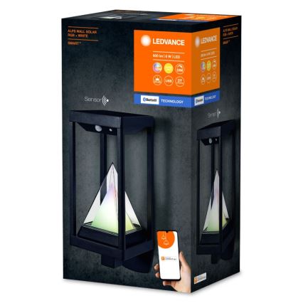 Ledvance - LED RGBW Zatemnitvena solarna stenska svetilka s senzorjem SMART+ ALPS LED/6W/3,7V 2200 mAh 3000K IP44