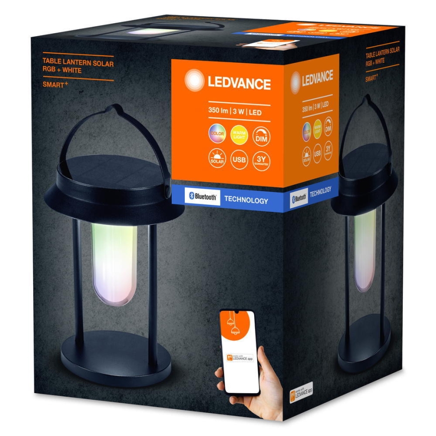 Ledvance - LED RGBW Zatemnitvena solarna svetilka SMART+ TABLE LED/3W/3,7V 2200 mAh IP44