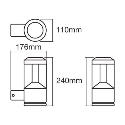 Ledvance - LED RGBW Zatemnitvena stenska svetilka SMART+ MODERN LED/12W/230V IP44 Bluetooth