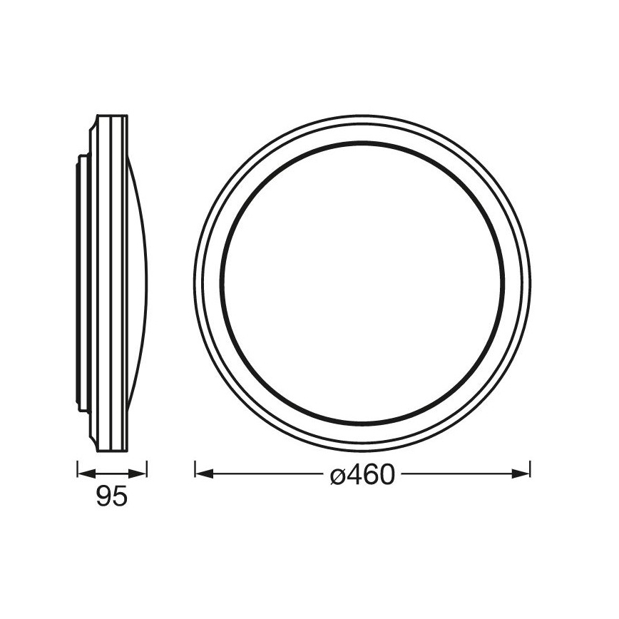 Ledvance -LED RGBW Zatemnitvena stropna svetilka SMART+ CIRCLE LED/28W/230V Wi-Fi