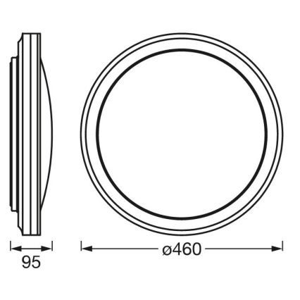 Ledvance - LED RGBW Zatemnitvena stropna svetilka SMART+ CIRCLE LED/28W/230V 3000-6500K Wi-Fi