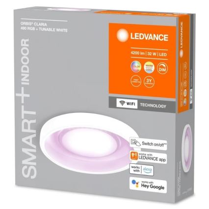 Ledvance- LED RGBW Zatemnitvena stropna svetilka SMART+ CLARIA LED/32W/230V 2700-6500K Wi-Fi