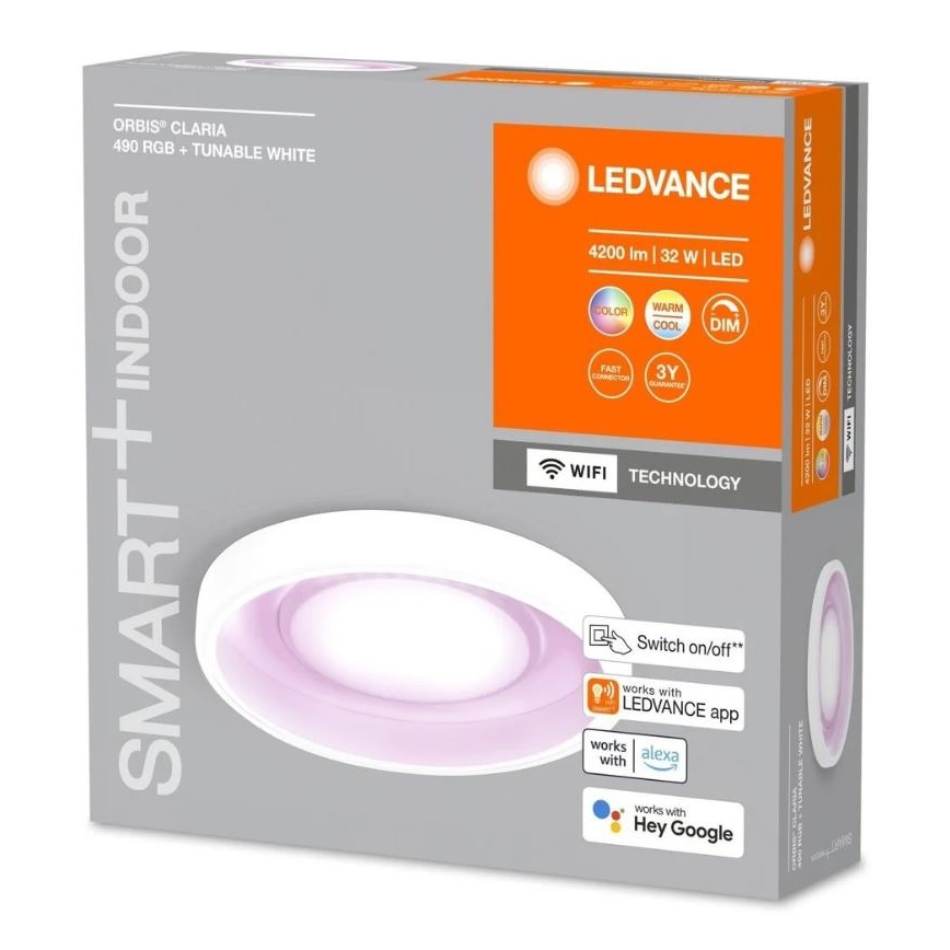 Ledvance- LED RGBW Zatemnitvena stropna svetilka SMART+ CLARIA LED/32W/230V 2700-6500K Wi-Fi