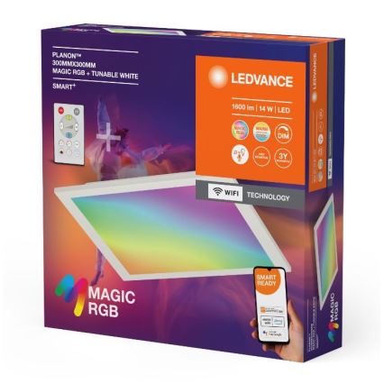 Ledvance - LED RGBW Zatemnitvena stropna svetilka SMART+ MAGIC LED/14W/230V 2700-6500K Wi-Fi + Daljinski upravljalnik