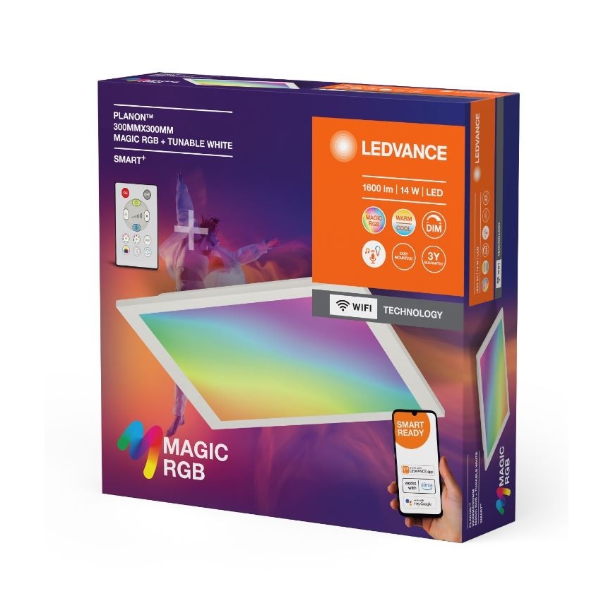 Ledvance - LED RGBW Zatemnitvena stropna svetilka SMART+ MAGIC LED/14W/230V 2700-6500K Wi-Fi + Daljinski upravljalnik