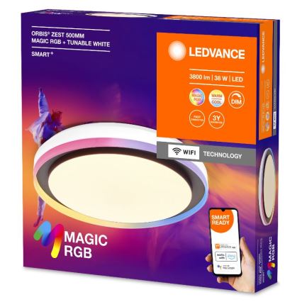 Ledvance - LED RGBW Zatemnitvena stropna svetilka SMART+ MAGIC LED/38W/230V 2700-6500K Wi-Fi