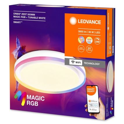 Ledvance - LED RGBW Zatemnitvena stropna svetilka SMART+ MAGIC LED/38W/230V  2700-6500K Wi-Fi