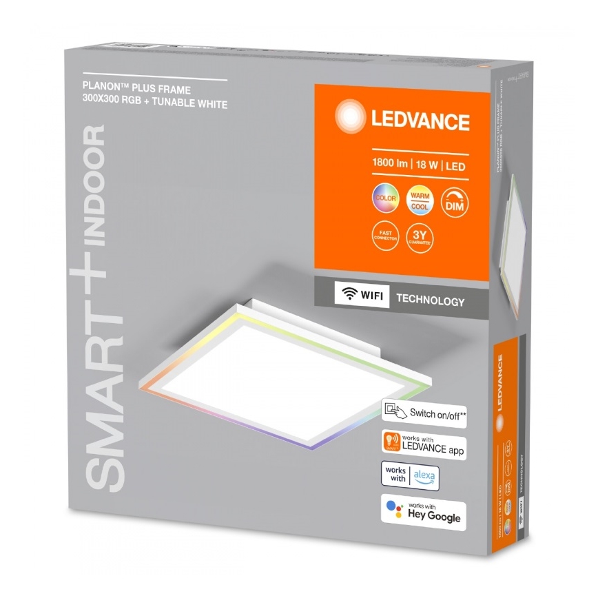 Ledvance - LED RGBW Zatemnitvena stropna svetilka SMART+ PLANON LED/18W/230V 2700-6500K Wi-Fi
