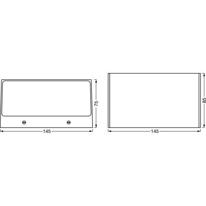 Ledvance - LED RGBW Zatemnitvena zunanja stenska svetilka SMART+ BRICK LED/14W/230V Wi-Fi IP44