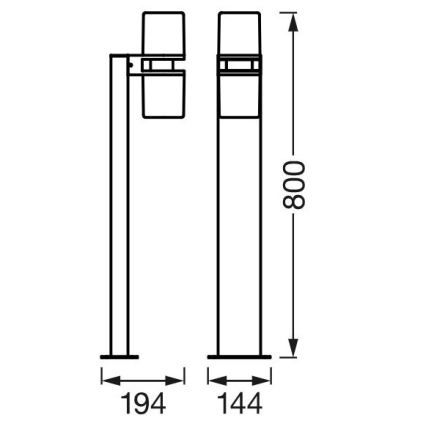 Ledvance - LED RGBW Zatemnitvena zunanja svetilka SMART+ FLARE 2xLED/7W/230V Wi-Fi IP44
