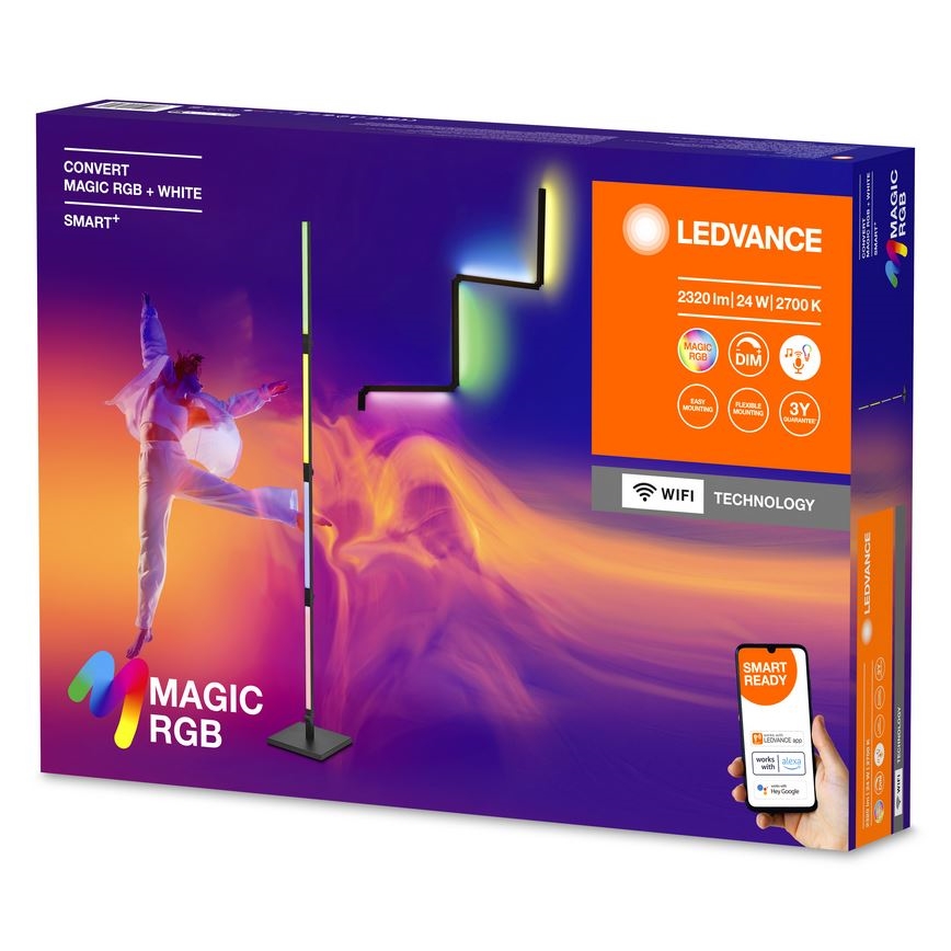 Ledvance- LED RGBW Zatemnitvena talna svetilka 2v1 SMART+ MAGIC LED/24W/230V Wi-Fi