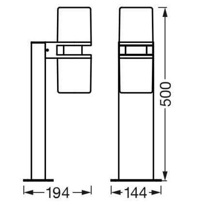 Ledvance - LED RGBW Zatemnitvena zunanja svetilka CASCADE 2xLED/7W/230V IP44 Wi-Fi