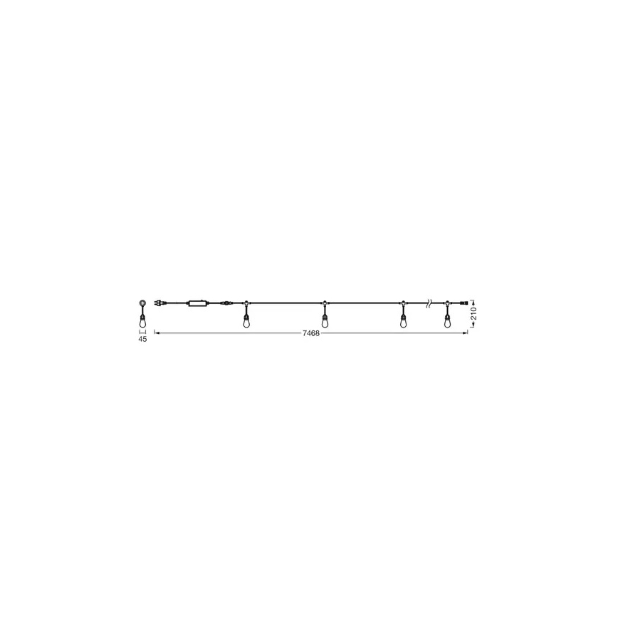 Ledvance - LED RGBW Zatemnitvena zunanja veriga SMART+ STRING 12xLED/0,37W/230V IP44 Wi-Fi