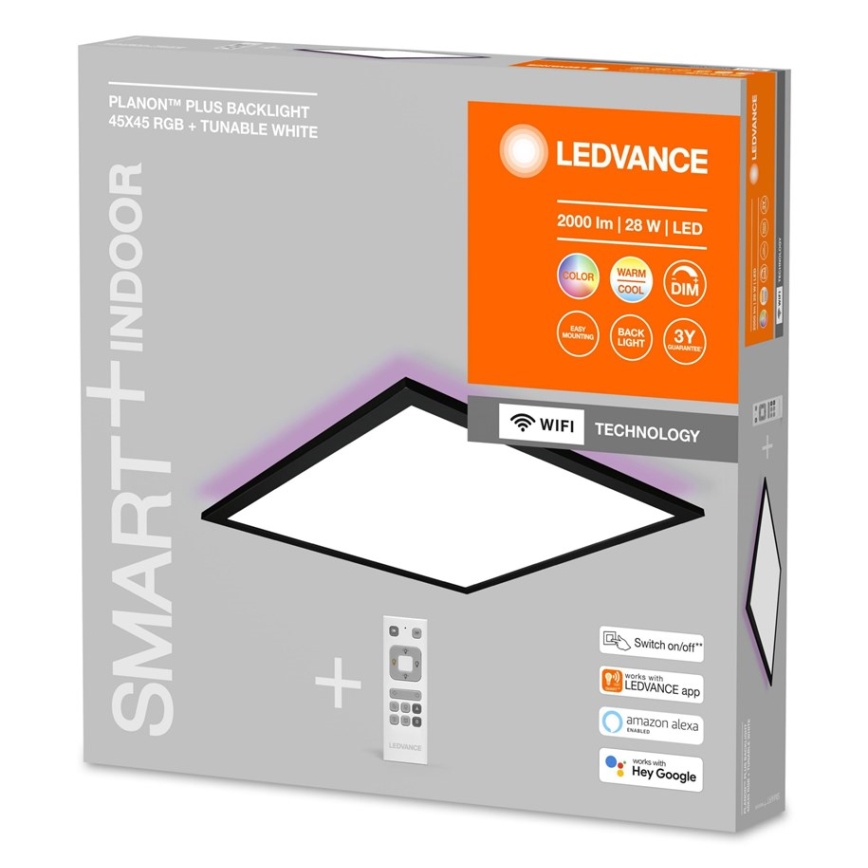 Ledvance - LED RGBW Zatemnitveni panel SMART+ PLANON LED/28W/230V 3000-6500K Wi-Fi + Daljinski upravljalnik
