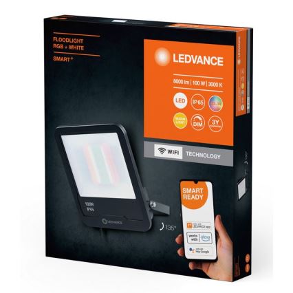 Ledvance - LED RGBW Zatemnitveni zunanji reflektor SMART+ FLOODLIGHT LED/100W/230V IP65 Wi-Fi