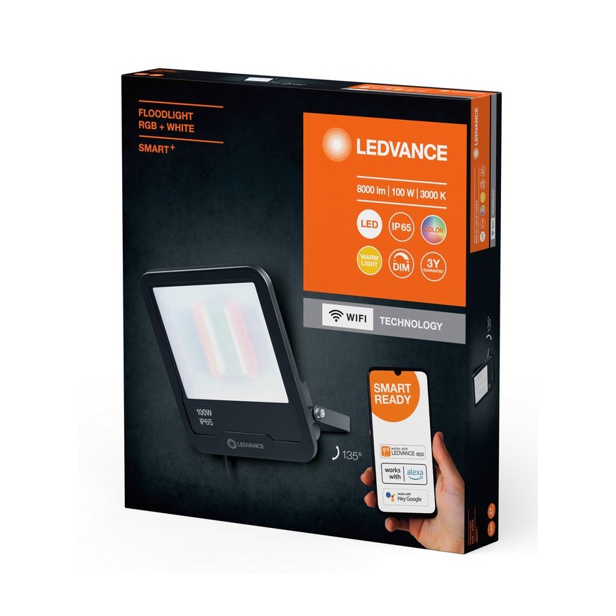 Ledvance - LED RGBW Zatemnitveni zunanji reflektor SMART+ FLOODLIGHT LED/100W/230V IP65 Wi-Fi