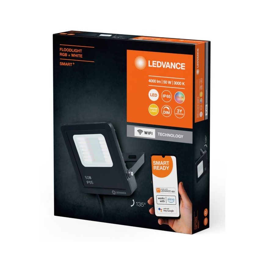 Ledvance - LED RGBW Zatemnitveni zunanji reflektor SMART+ FLOODLIGHT LED/50W/230V IP65 Wi-Fi