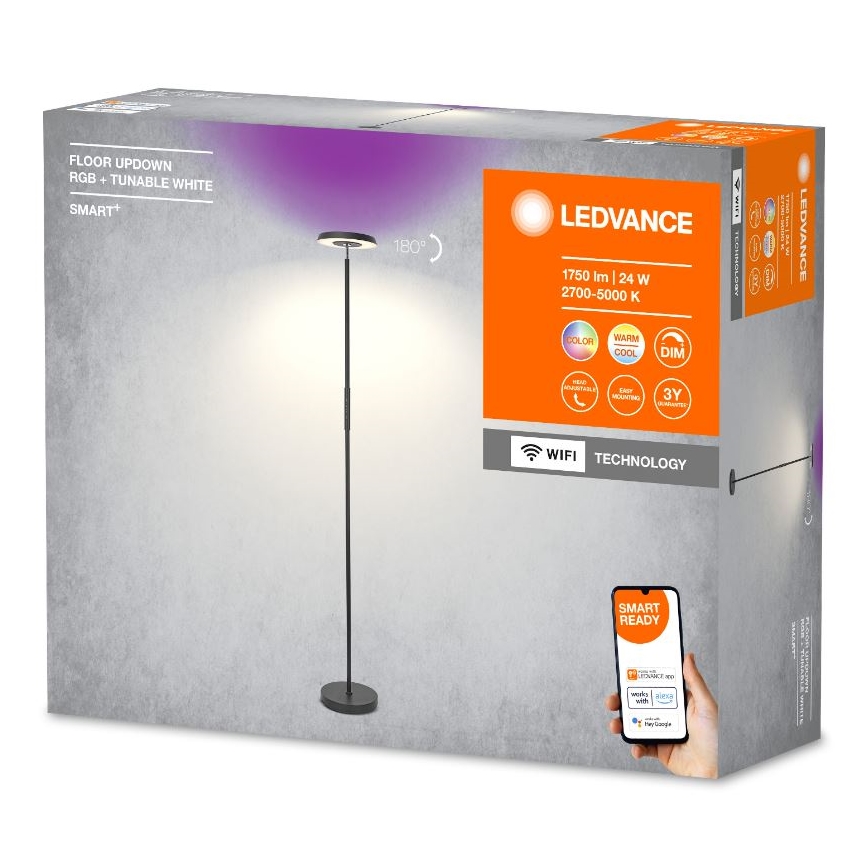 Ledvance - LED RGBW zatemnjiva stoječa svetilka SMART+ FLOOR LED/24W/230V 2700-5000K Wi-Fi