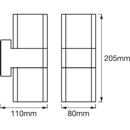 Ledvance - LED RGBW Zunanja stenska svetilka SMART+ CUBE LED/13,5W/230V IP44 Wi-Fi