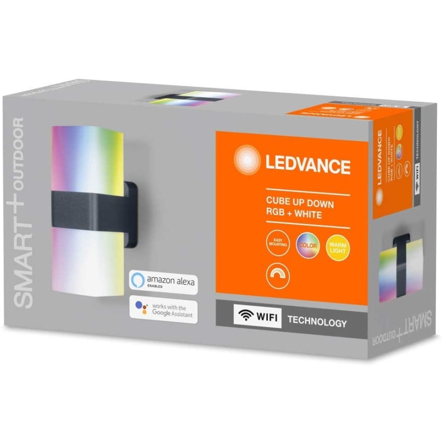 Ledvance - LED RGBW Zunanja stenska svetilka SMART+ CUBE LED/13,5W/230V IP44 Wi-Fi