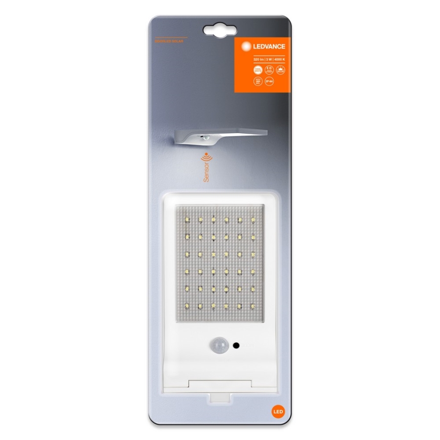 Ledvance - LED Solarna stenska svetilka s senzorjem DOORLED LED/3W/3,3V 2000 mAh IP44