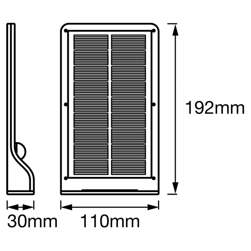 Ledvance - LED Solarna stenska svetilka s senzorjem DOORLED LED/3W/3,3V 2000 mAh IP44