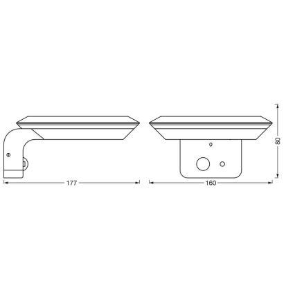 Ledvance - LED Solarna stenska svetilka s senzorjem ENDURA LED/3,6W/3,7V 1500 mAh IP44
