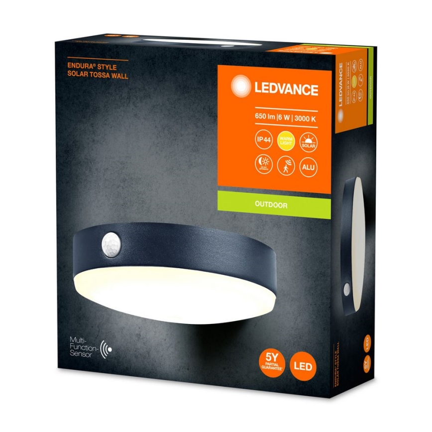 Ledvance - LED Solarna stenska svetilka s senzorjem ENDURA STYLE LED/6W/3,7V 1420 mAh IP44