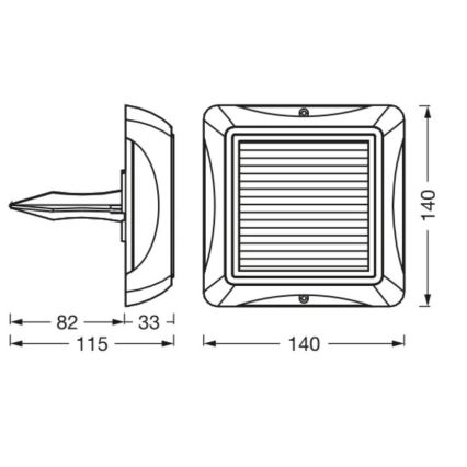 Ledvance - LED Zatemnitvena solarna svetilka ENDURA STYLE SOLAR LED/1,2W/3,7V 2000 mAh IP65