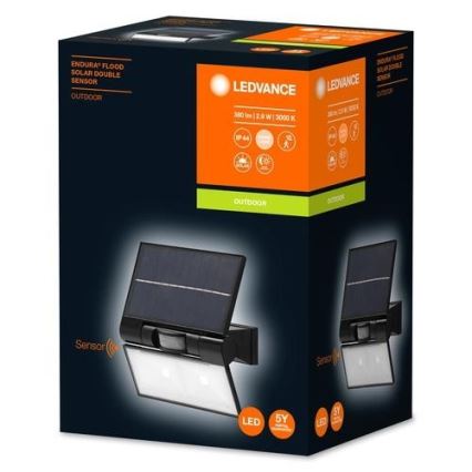 Ledvance - LED Zunanji solarni stenski reflektor s senzorjem FLOOD LED/2,9W/3,7V IP44