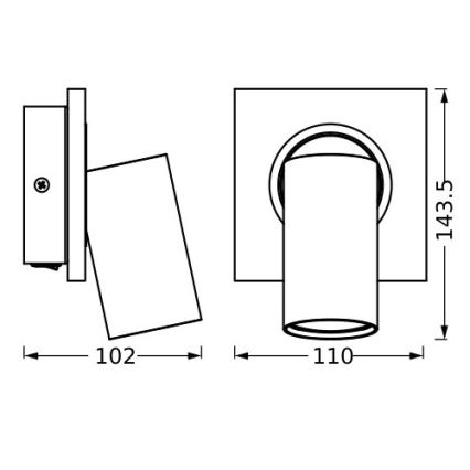 Ledvance - LED Stenski reflektor DECOR MERCURY 1xGU10/3,4W/230V