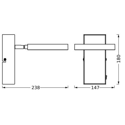 Ledvance - LED Stenski reflektor DECOR SATURN LED/11W/230V 3000/4200/6500K