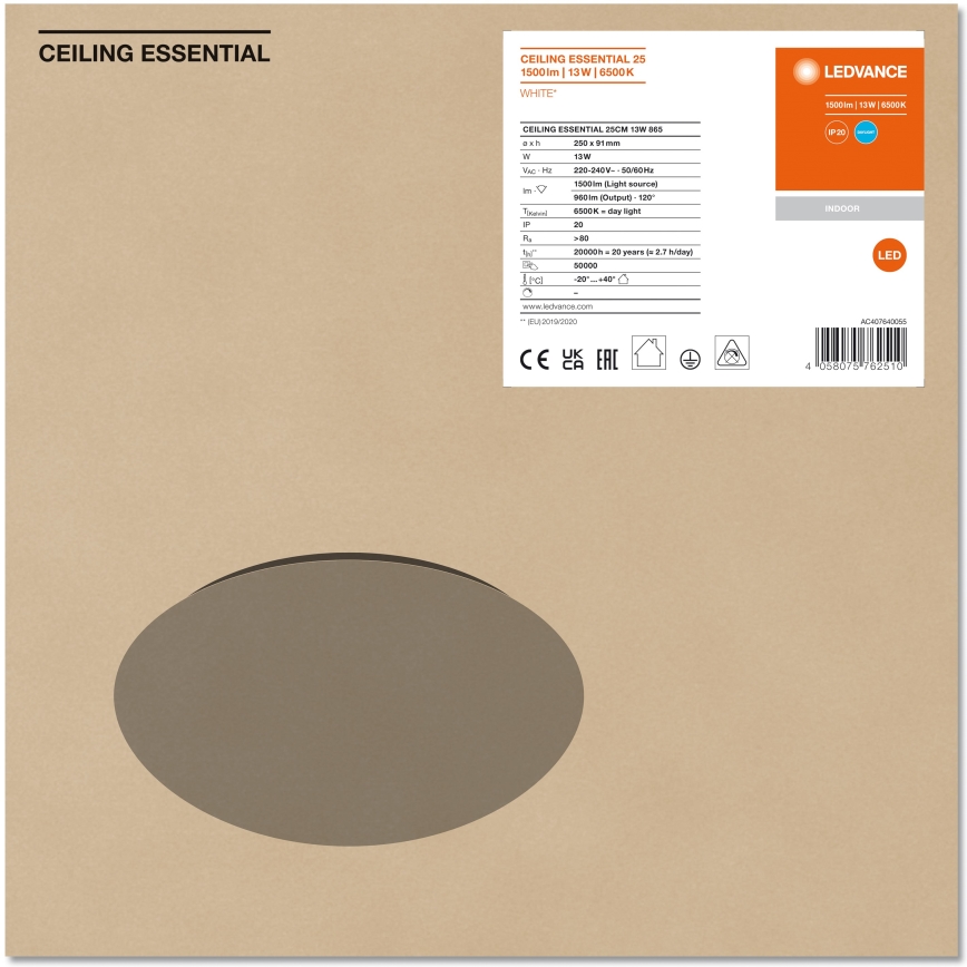 Ledvance - LED Stropna svetilka ESSENTIAL LED/13W/230V 6500K