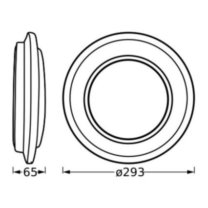 Ledvance - LED Stropna svetilka ORBIS BERLIN LED/16W/230V črna
