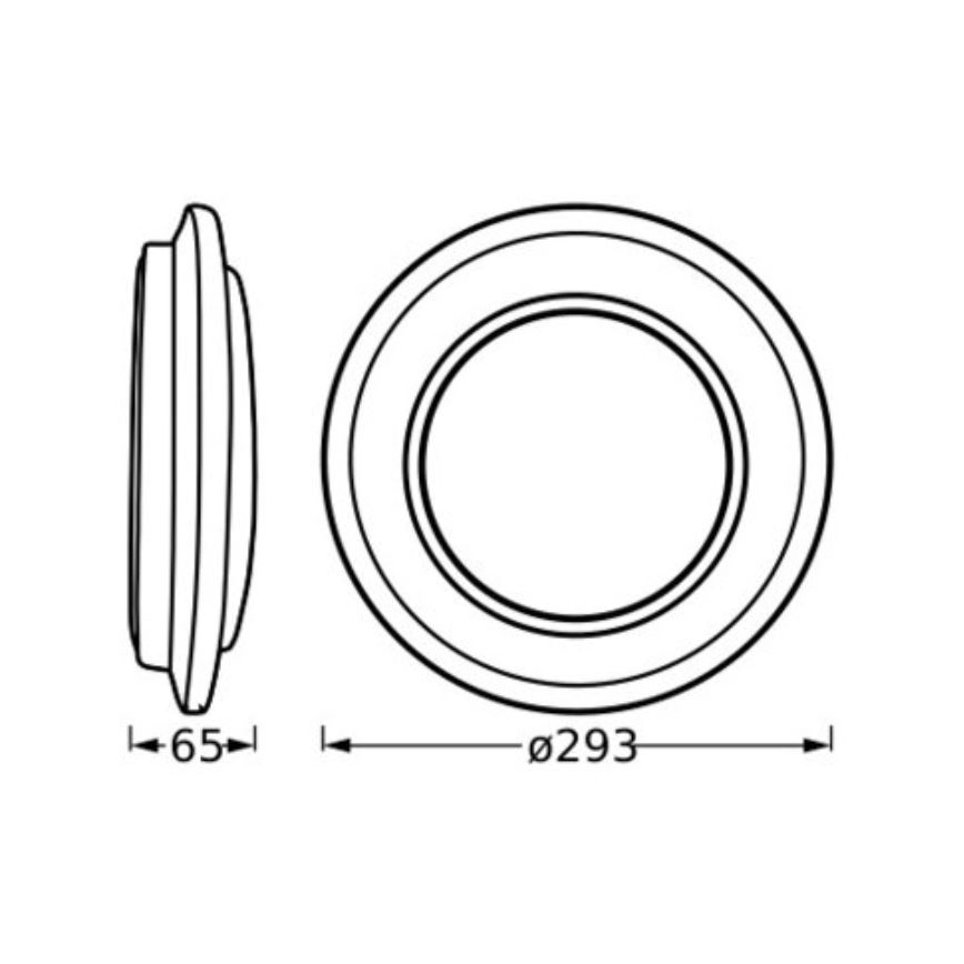 Ledvance - LED Stropna svetilka ORBIS BERLIN LED/16W/230V črna