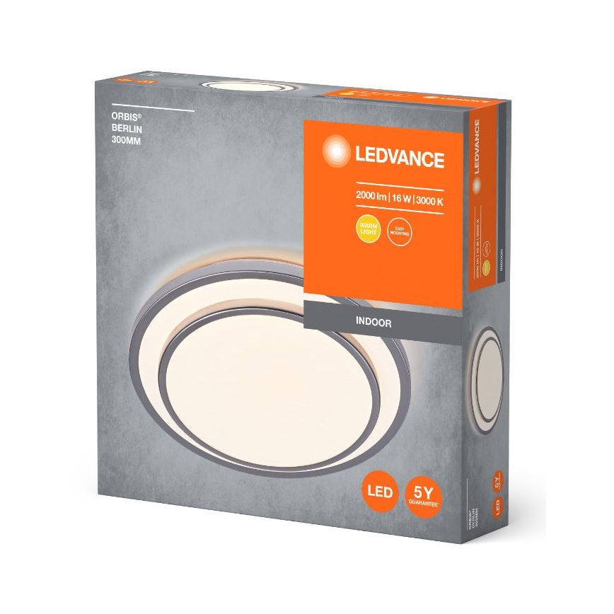 Ledvance - LED Stropna svetilka ORBIS BERLIN LED/16W/230V srebrna