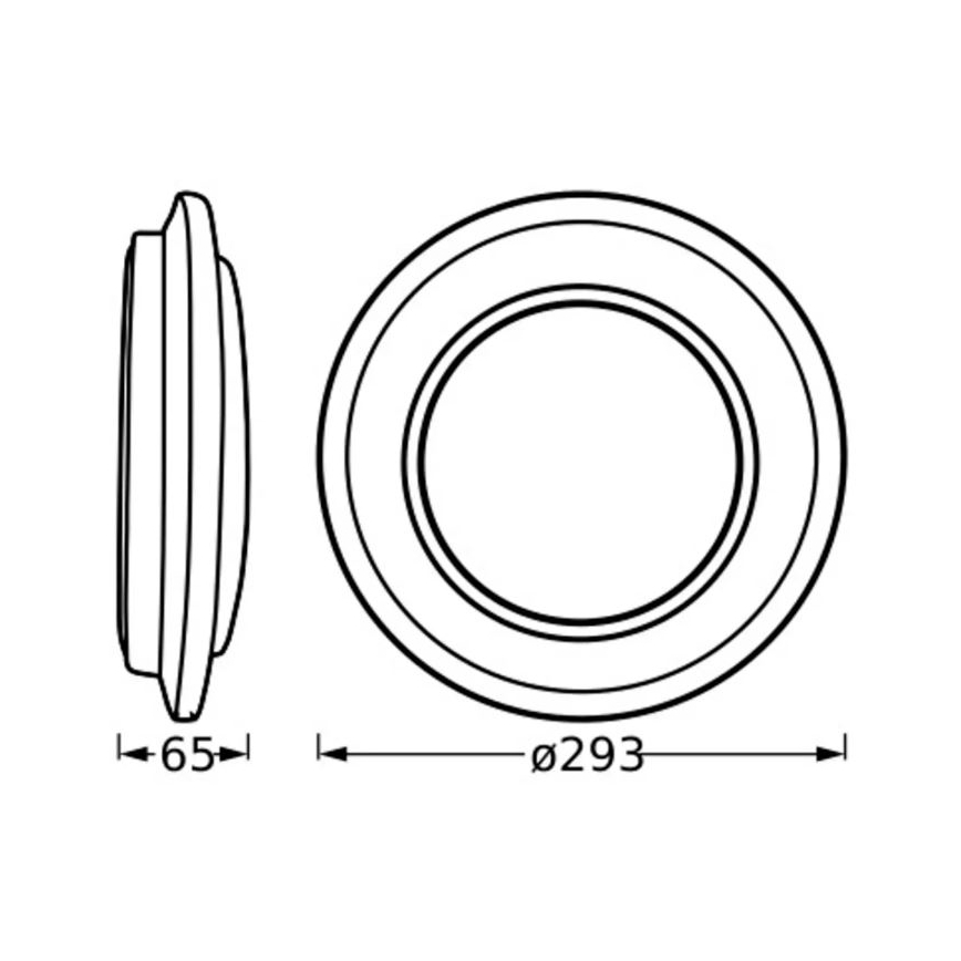 Ledvance - LED Stropna svetilka ORBIS BERLIN LED/16W/230V srebrna