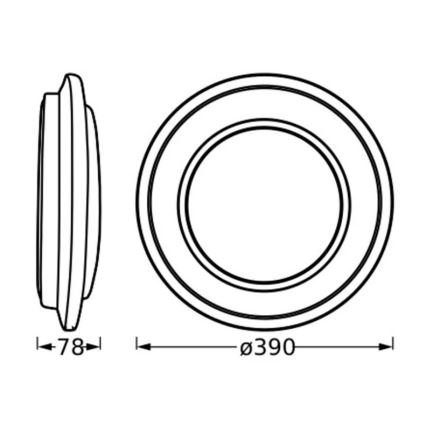 Ledvance - LED Stropna svetilka ORBIS BERLIN LED/24W/230V črna