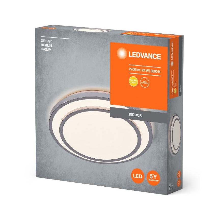 Ledvance - LED Stropna svetilka ORBIS BERLIN LED/24W/230V srebrna