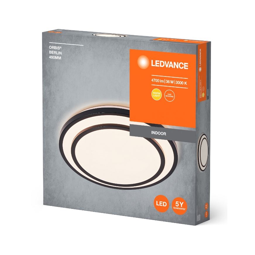 Ledvance - LED Stropna svetilka ORBIS BERLIN LED/36W/230V črna