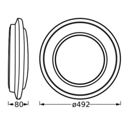 Ledvance - LED Stropna svetilka ORBIS BERLIN LED/36W/230V črna