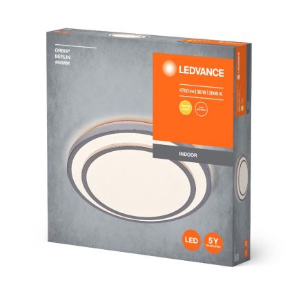 Ledvance - LED Stropna svetilka ORBIS BERLIN LED/36W/230V srebrna