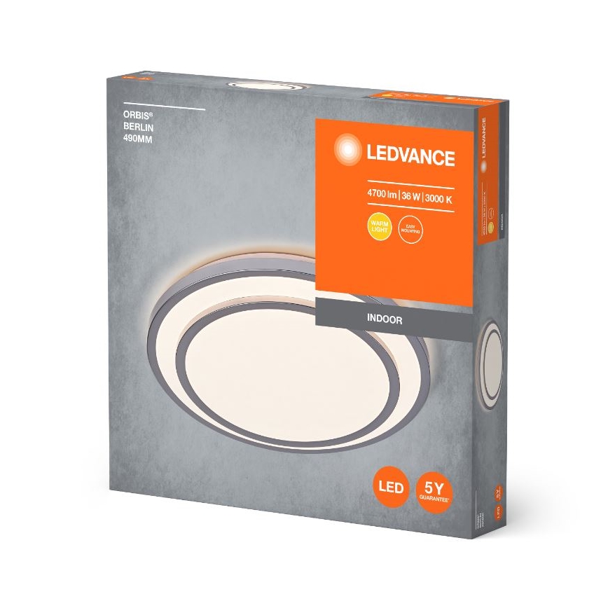 Ledvance - LED Stropna svetilka ORBIS BERLIN LED/36W/230V srebrna