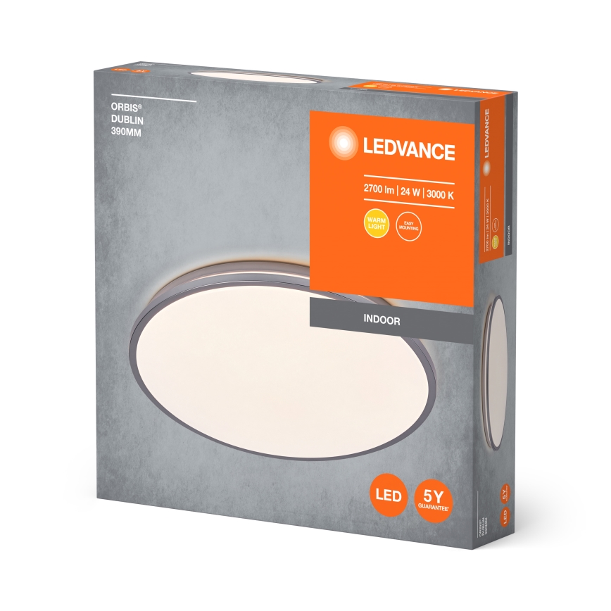 Ledvance - LED Stropna svetilka ORBIS DUBLIN LED/24W/230V pr. 39 cm
