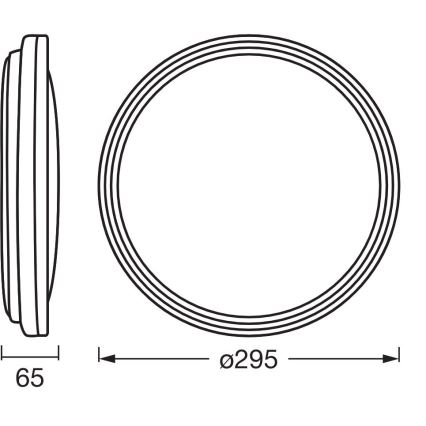 Ledvance - LED Stropna svetilka ORBIS HELMAN LED/16W/230V pr. 29,5 cm srebrna